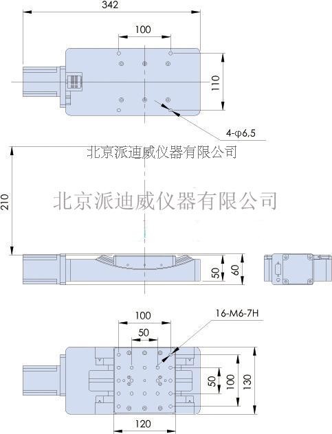 PT-GD305 电动高精度角位台 蜗轮蜗杆 角度仪 位移台 电动位移台