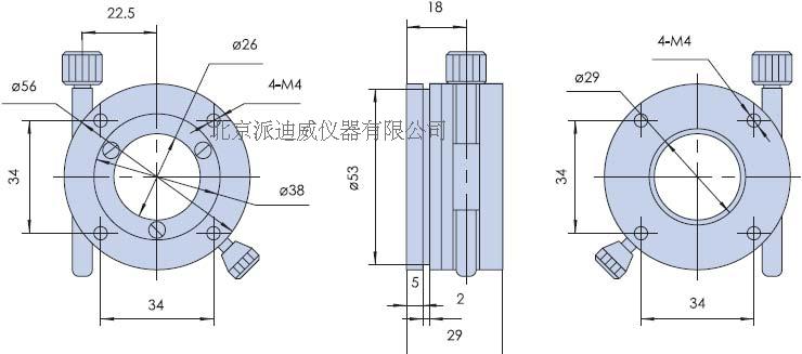 PX120-56精密型手动旋转台 旋转位移台 粗调360°微调±3°转盘