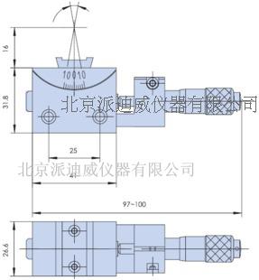 PT-SD305精密型手动角位台 分厘卡 微分头 手动位移台 角度移动台