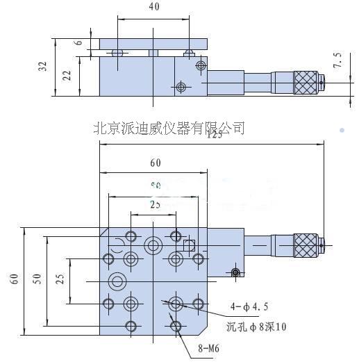 PT-QX03手动倾斜台 手动俯仰台 手动位移台 手动滑台 手动移动台