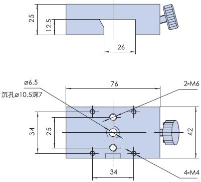 光学滑块 滑台 PK系列 燕尾结构 与PG01系列滑轨配合使用 可锁紧