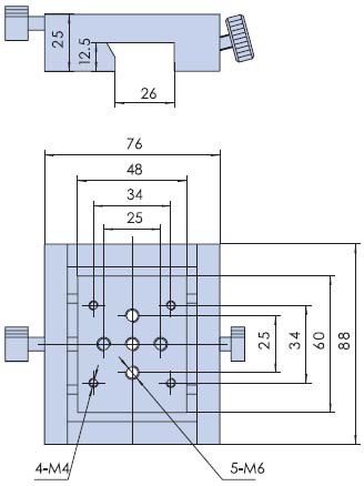 光学滑块 滑台 PK系列 燕尾结构 与PG01系列滑轨配合使用 可锁紧