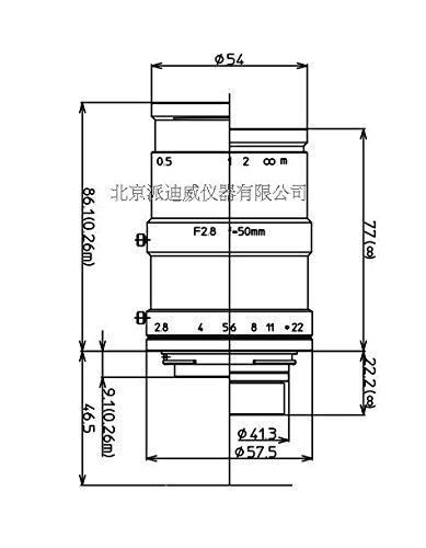 LM50LF kowa 镜头 物镜 Nikon F接口专用低畸变镜头 显微镜物镜