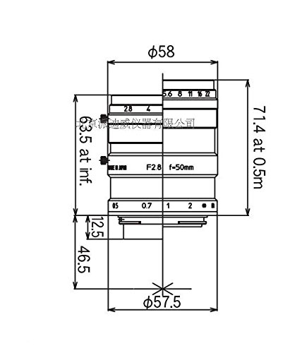 kowa镜头 物镜 LM50CLS F接口专用低畸变镜头 显微镜物镜