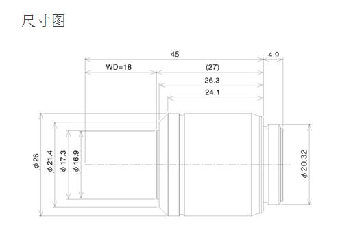 奥林巴斯物镜 超长工作距离平场消色差物镜 SLMPLN