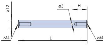 PG04-（25-300） 接杆 支撑杆 连接棒 固定杆 实验室连接杆