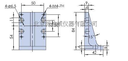 PJK02 直角固定块 L型固定件 连接件 硬铝材质 高84mm 宽42mm