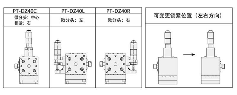 PDV PT-DZ40 升降台 Z轴位移台 一维线性平台 微分头升降台