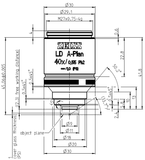 LD A-Plan 20x/0.35 Ph2 M27蔡司物镜