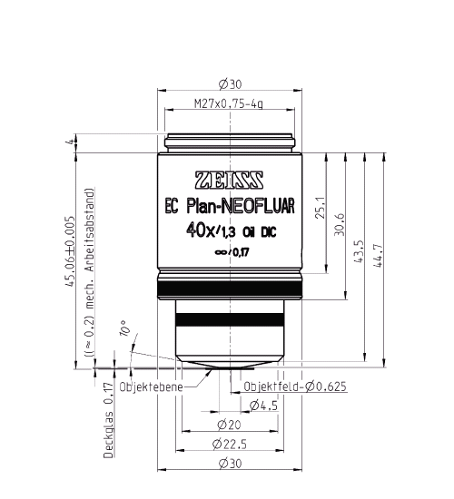 蔡司物镜Objective EC 