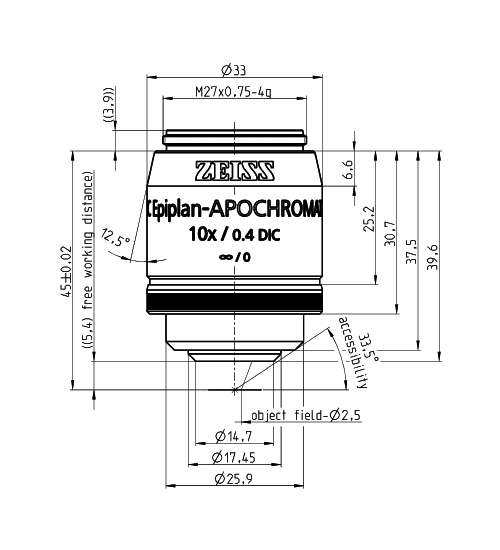 蔡司物镜Objective C Epiplan-Apochromat 5x/0.2 DIC M27