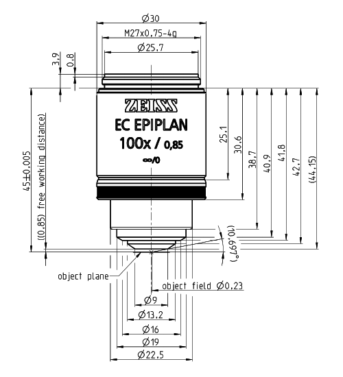蔡司物镜Objective EC Epiplan 5x/0.13 M27