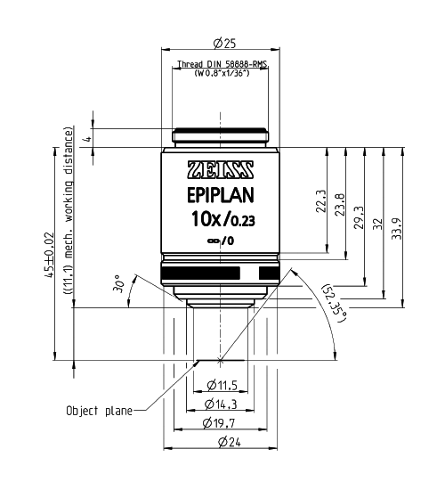 蔡司物镜ObjectiveEpiplan 5x/0.13 W0.8