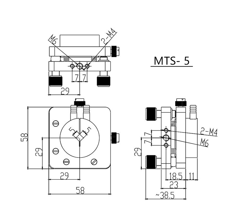 派迪威晶体水冷调整架光学镜架调整架MTS-5