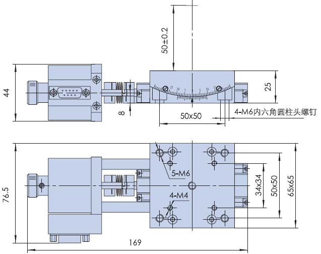 PJ110-15(XY轴)高精电动角位台XY弧摆台测角仪
