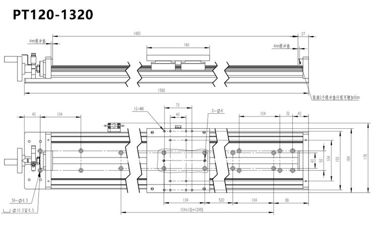 PT-120手摇滑台模组直线导轨模组 十字手摇滑台模组手动直线导轨