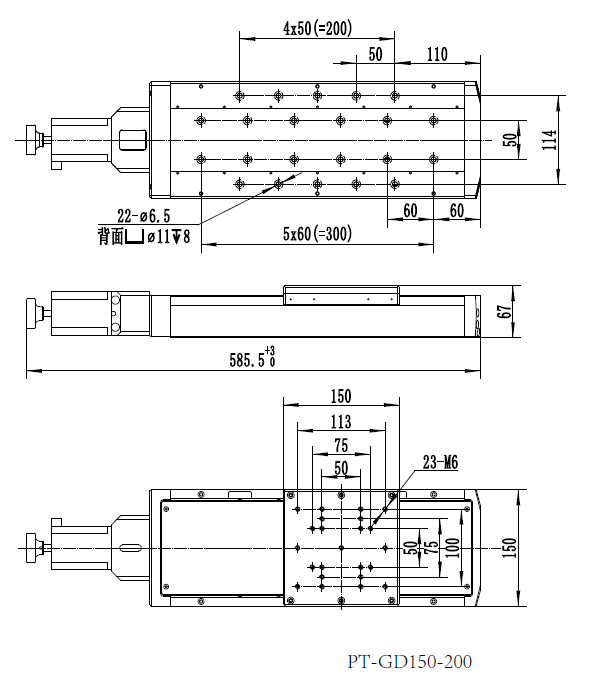 PT-GD150(201)四维电动调节平台 平移升降旋转四维组合位移台