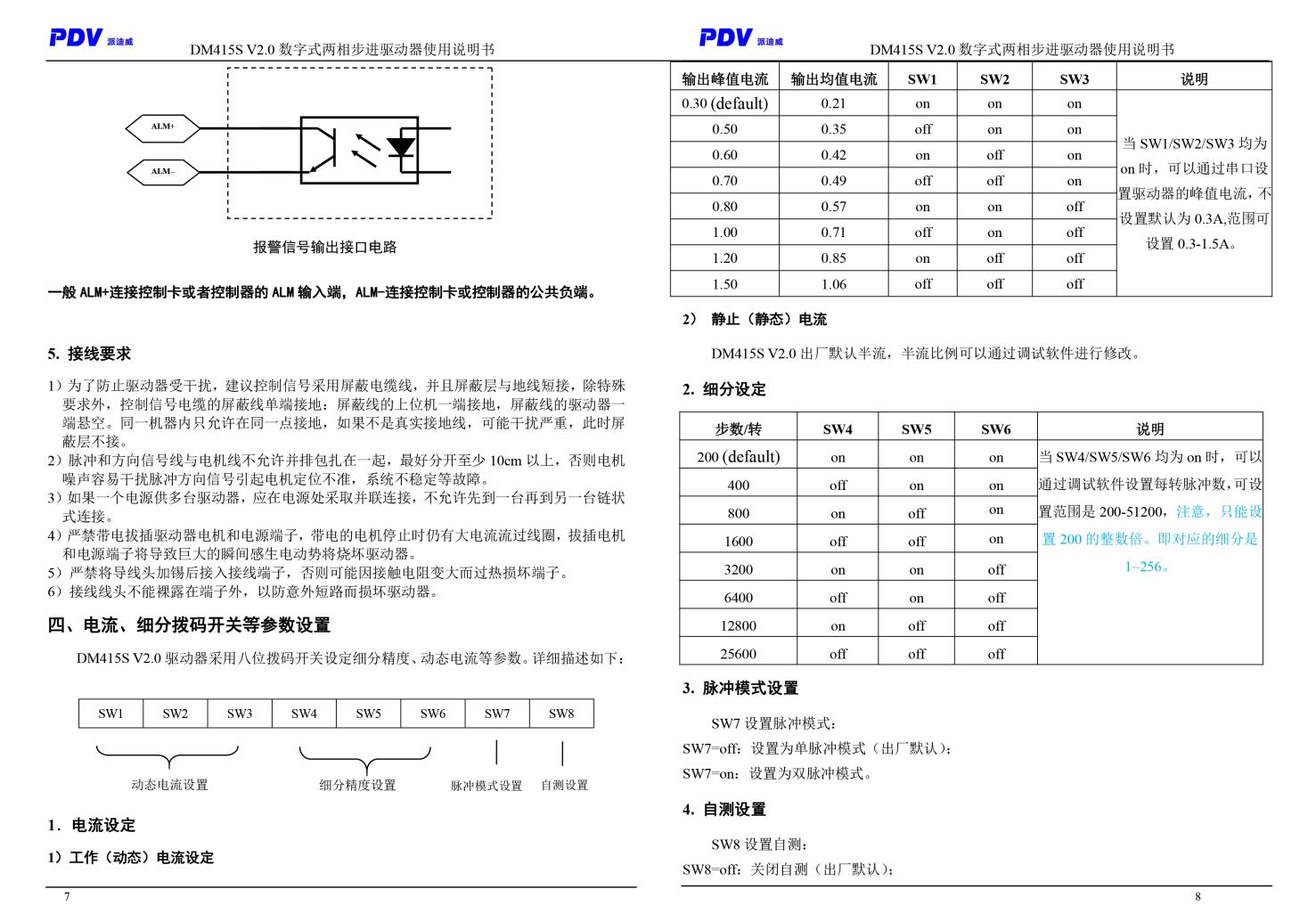 DM415S/DM542S型数字式两相步进电机驱动器 驱动卡 可配用各式电动平台