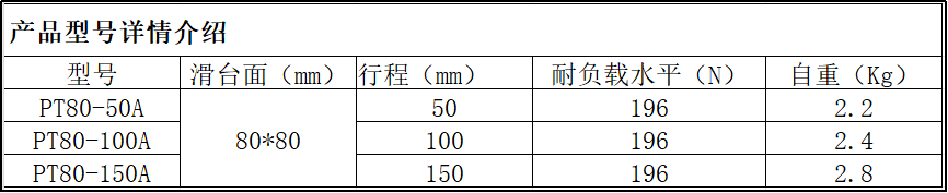 派迪威PT80手动平移台 滑台 位移台 升降台 进给丝杆滑台