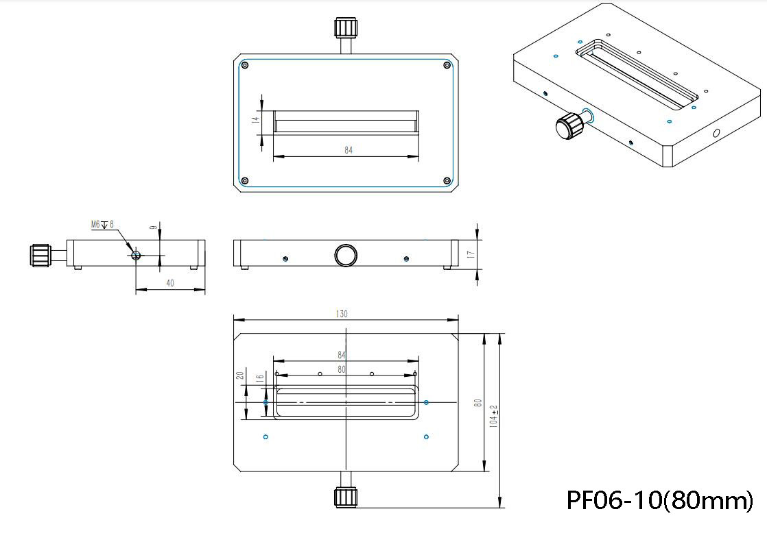 可调狭缝PF06-10(40mm)/pf06-10(80mm)