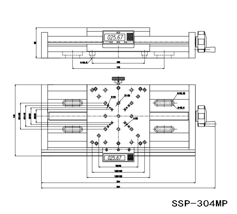 手动数显平移台 尺寸120X120 自锁位移台 行程50/75/100/175/200