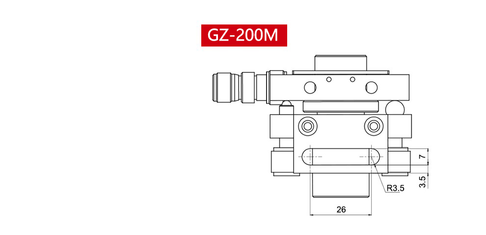 精密光纤调整架及卡具 夹持光纤外径400um GZ-200M教学器材