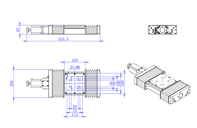 PT-GD150-100(防尘罩) 高精度电动平移台 位移台 电动滑台 PT-GD150-100(防尘罩) 高精度电动平移台 位移台 电动滑台