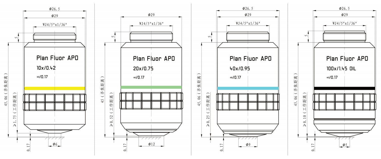 高分辨荧光物镜 定制品 具体价格请联系