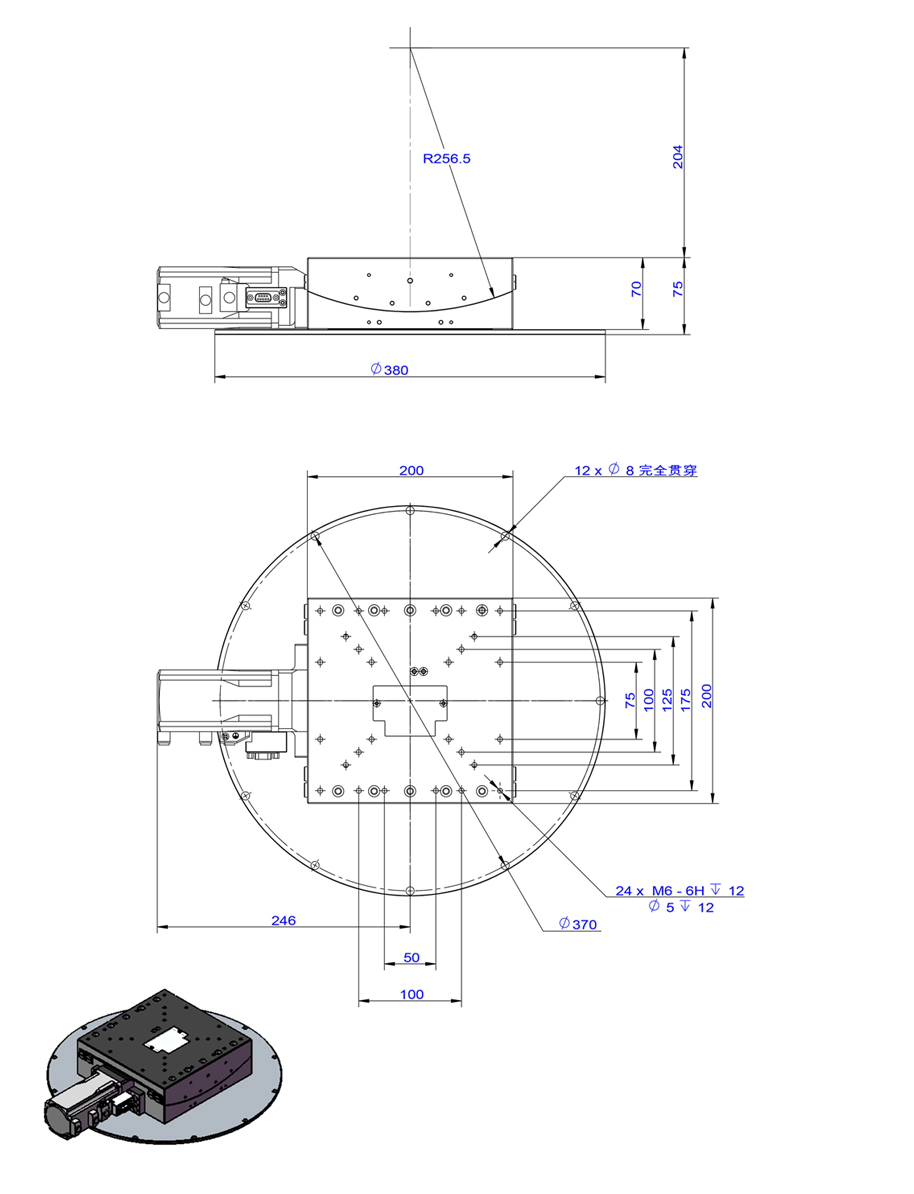 真空型电动刹车半闭环角位台ZK-200