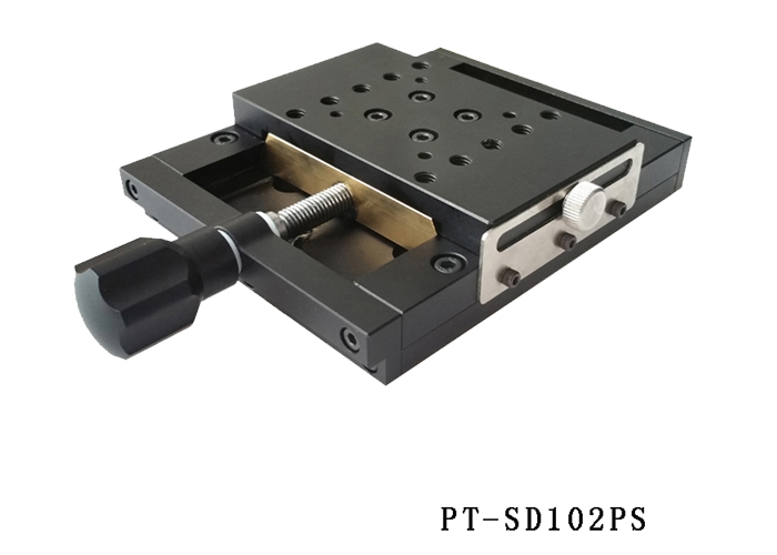 PT-SD102P手动平移台50mm X轴滑台位移台 移动台 精密工作台带锁