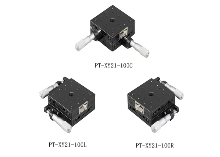 手动二维平移台 两轴XY轴位移台PT-XY21-100C/100R/100L铝型滑台