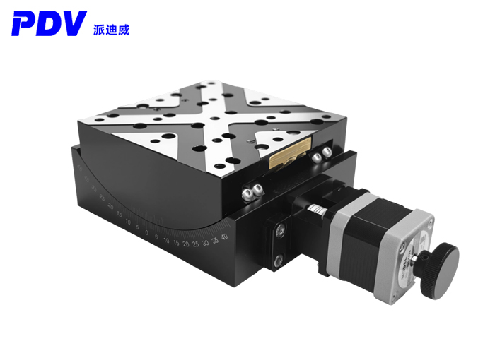 PT-GD145高精度电动角度俯仰台 蜗轮蜗杆大行程大负载位移滑台