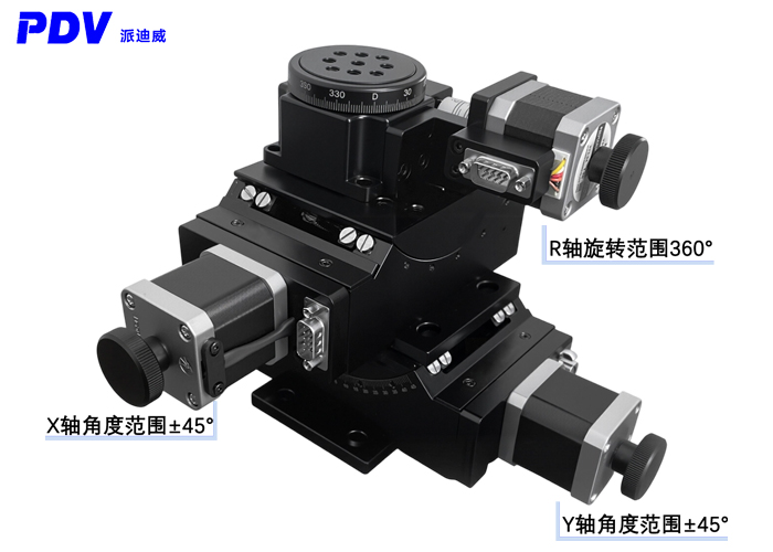 电动三维台角位台(XY/RX/RY)方位调节台角度摆动平台GD303+110-60