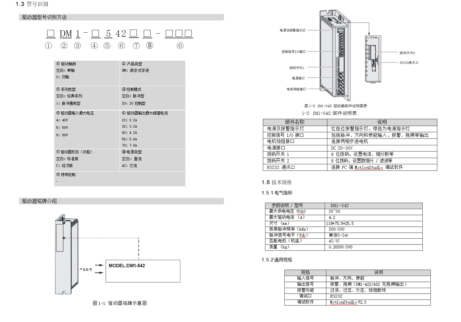 DM415S/DM1-542型数字式两相步进电机驱动器 驱动卡 可配用各式电动平台
